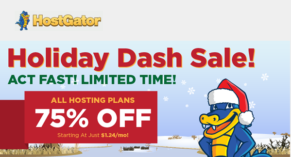 Holiday Dash Sale - 75% Off New Hosting